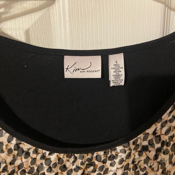 Kim Rogers Black and White Boxy Short Sleeve Blouse - Picture 2 of 5